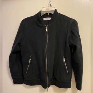 Everlane Womens Black Full Zip Jacket Size S Small Bust 34” Zipper